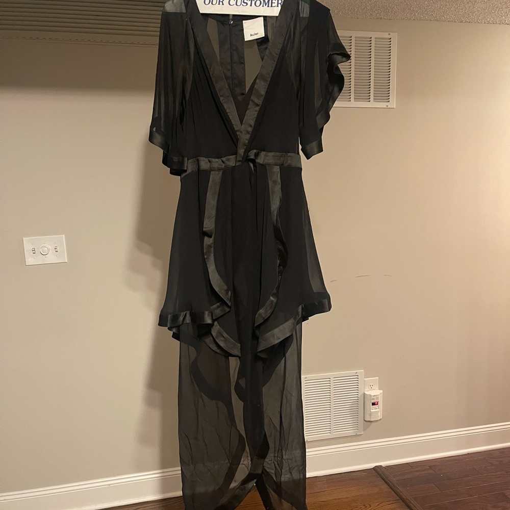 Elegant Black Acler Wrap Dress